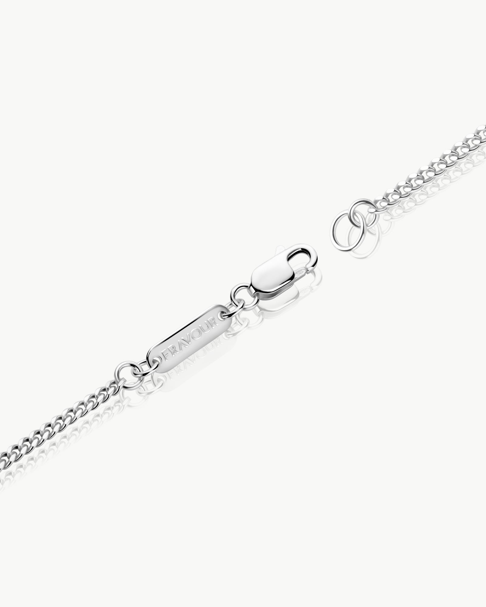 sterling silver curb chain clasp and finishing details – Fravour
#material_925 Sterling Silver