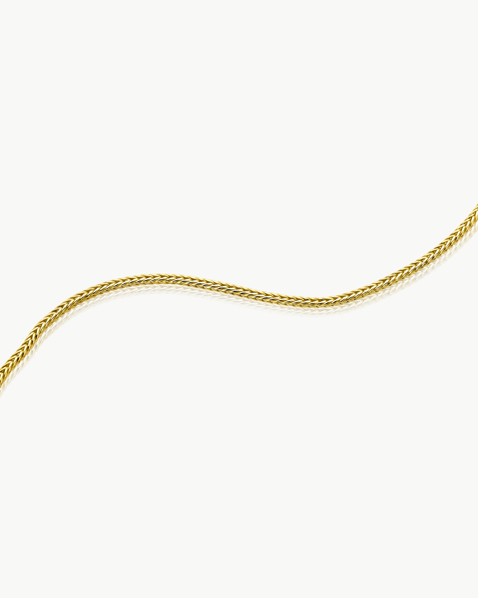 foxtail bracelet link detail in gold plated finish – Fravour
#material_14ct Gold Plated