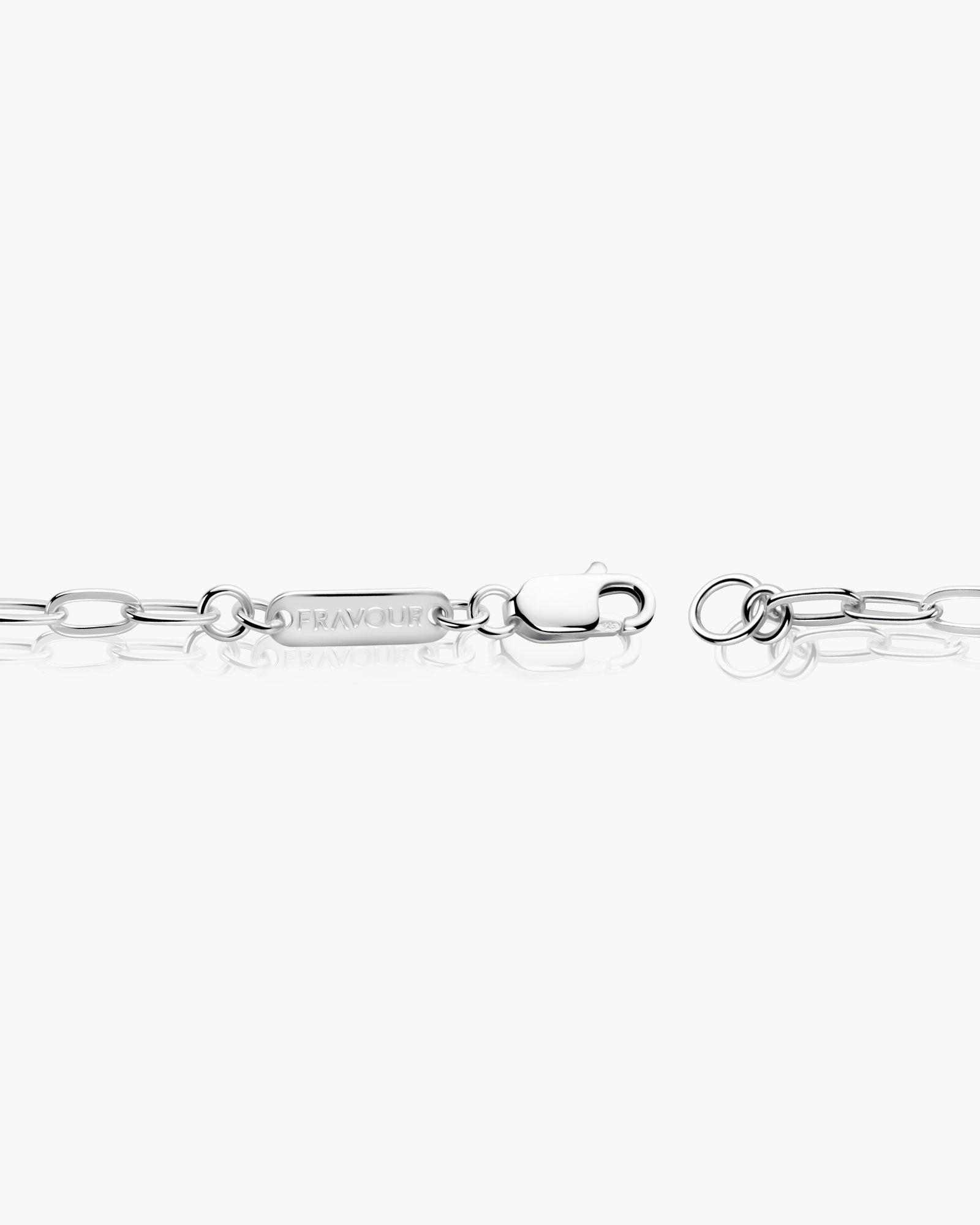 sterling silver oval bracelet clasp and finishing details – Fravour
#material_925 Sterling Silver