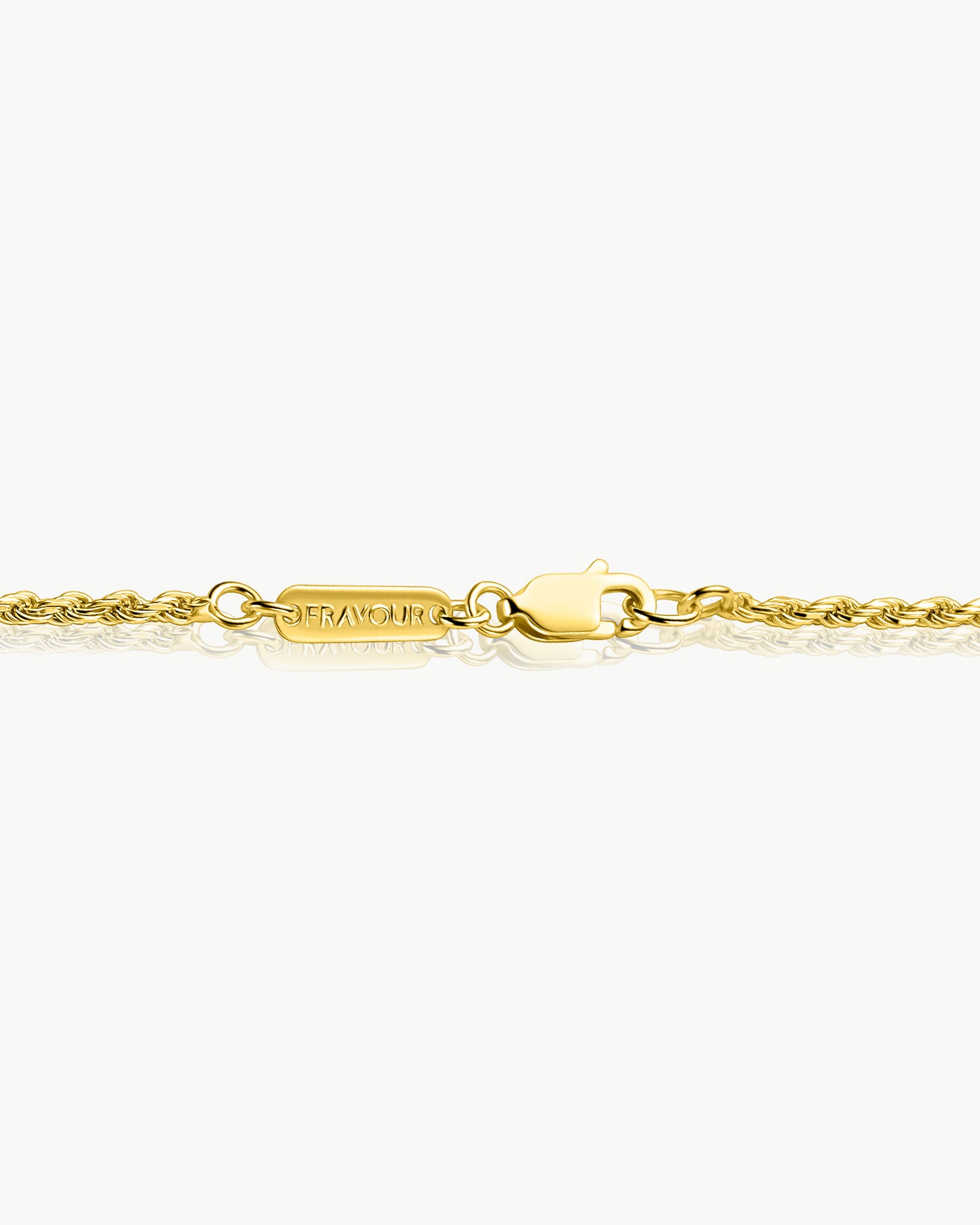 gold plated rope bracelet clasp and finishing details – Fravour
#material_14ct Gold Plated