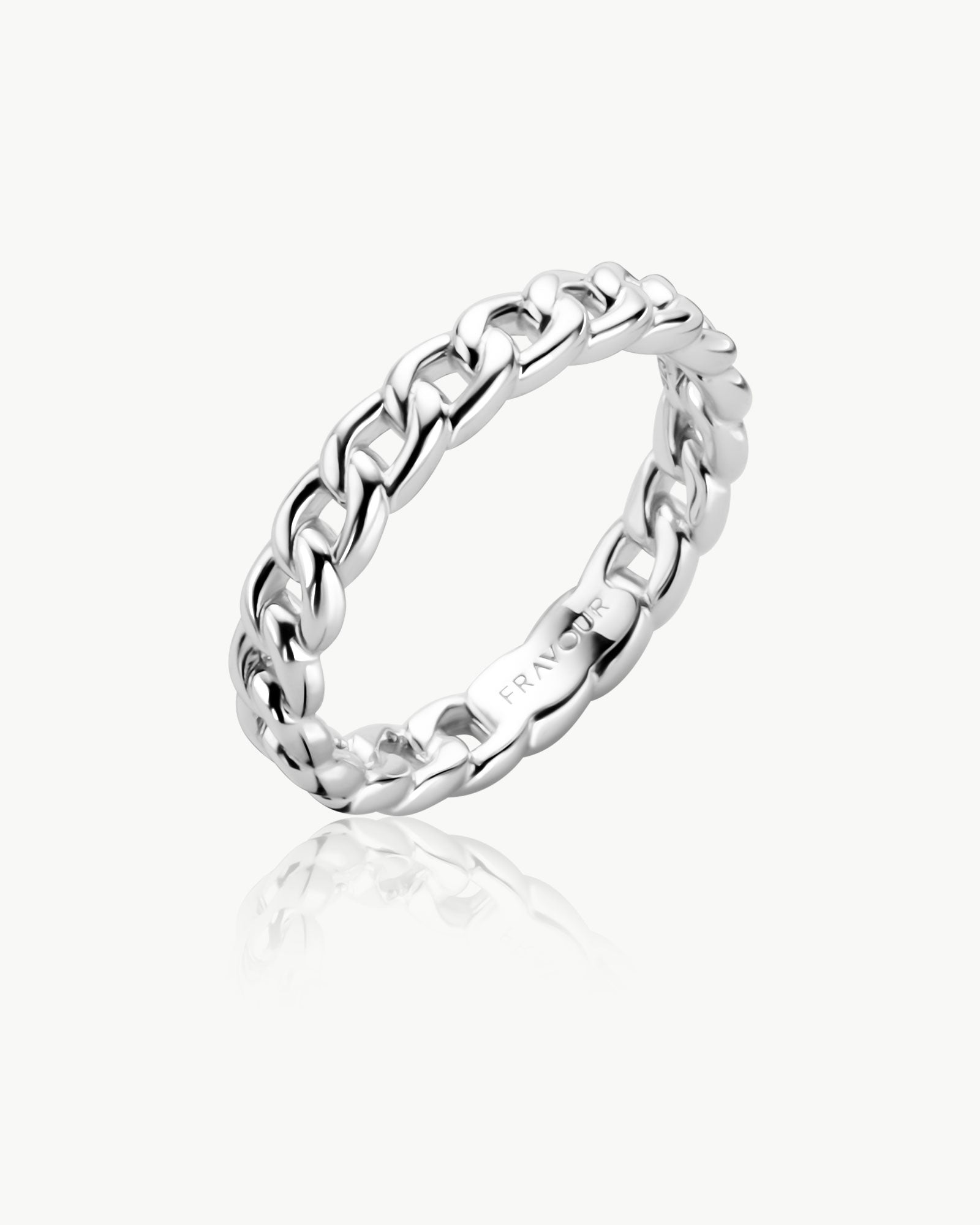 curb ring angled detail in sterling silver – Fravour
#material_925 Sterling Silver