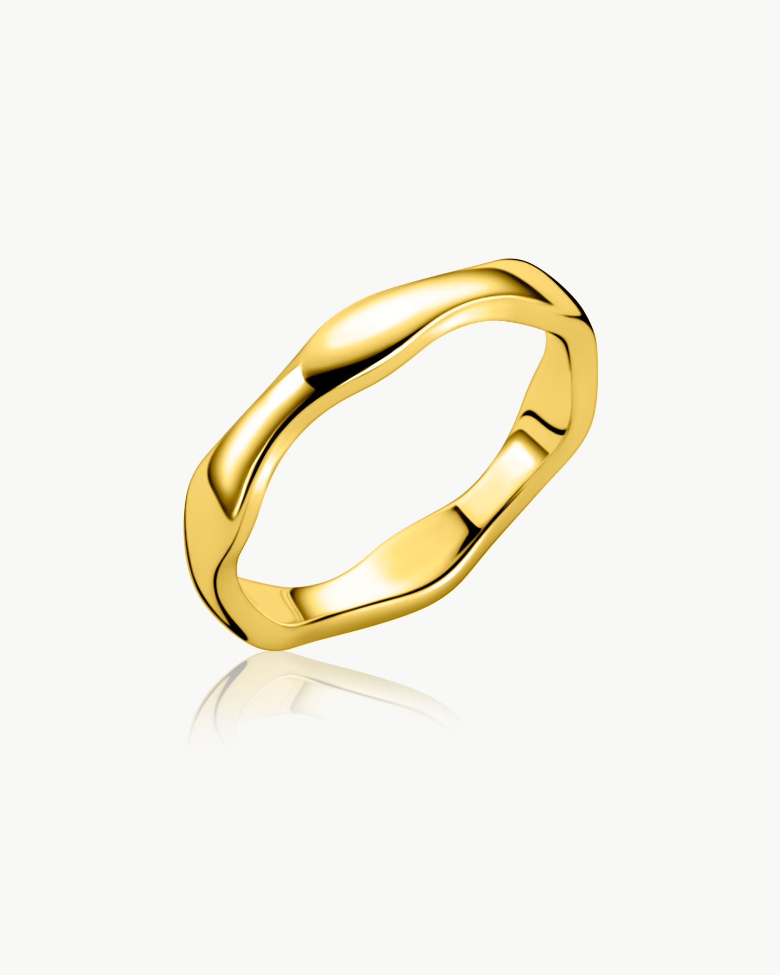 wave ring angled detail in gold plated finish – Fravour
#material_14ct Gold Plated